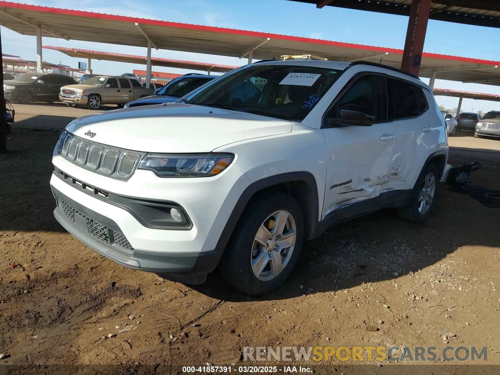 2 Photograph of a damaged car 3C4NJCBB6NT220062 JEEP COMPASS 2022