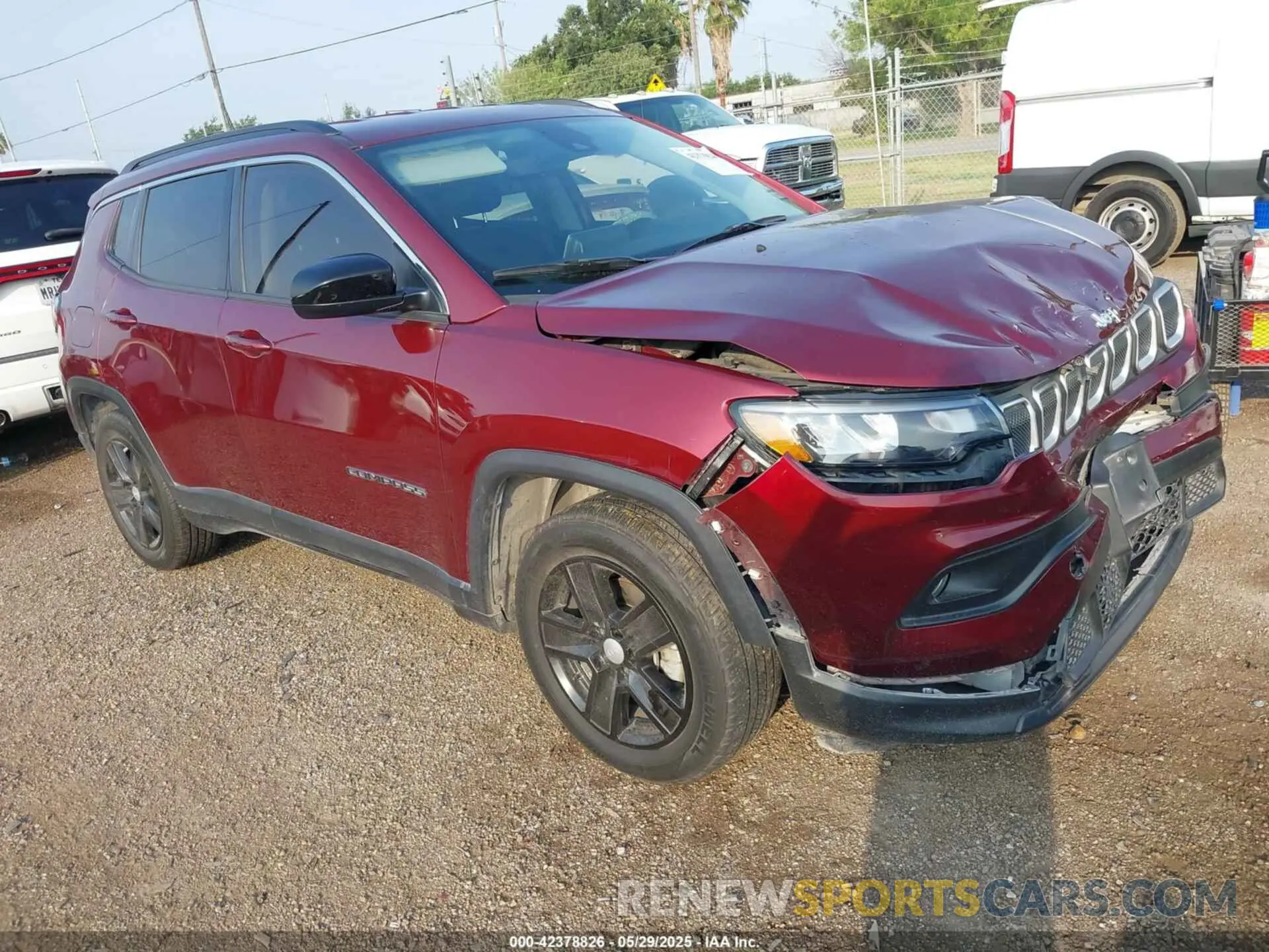 1 Photograph of a damaged car 3C4NJCBB9NT109506 JEEP COMPASS 2022