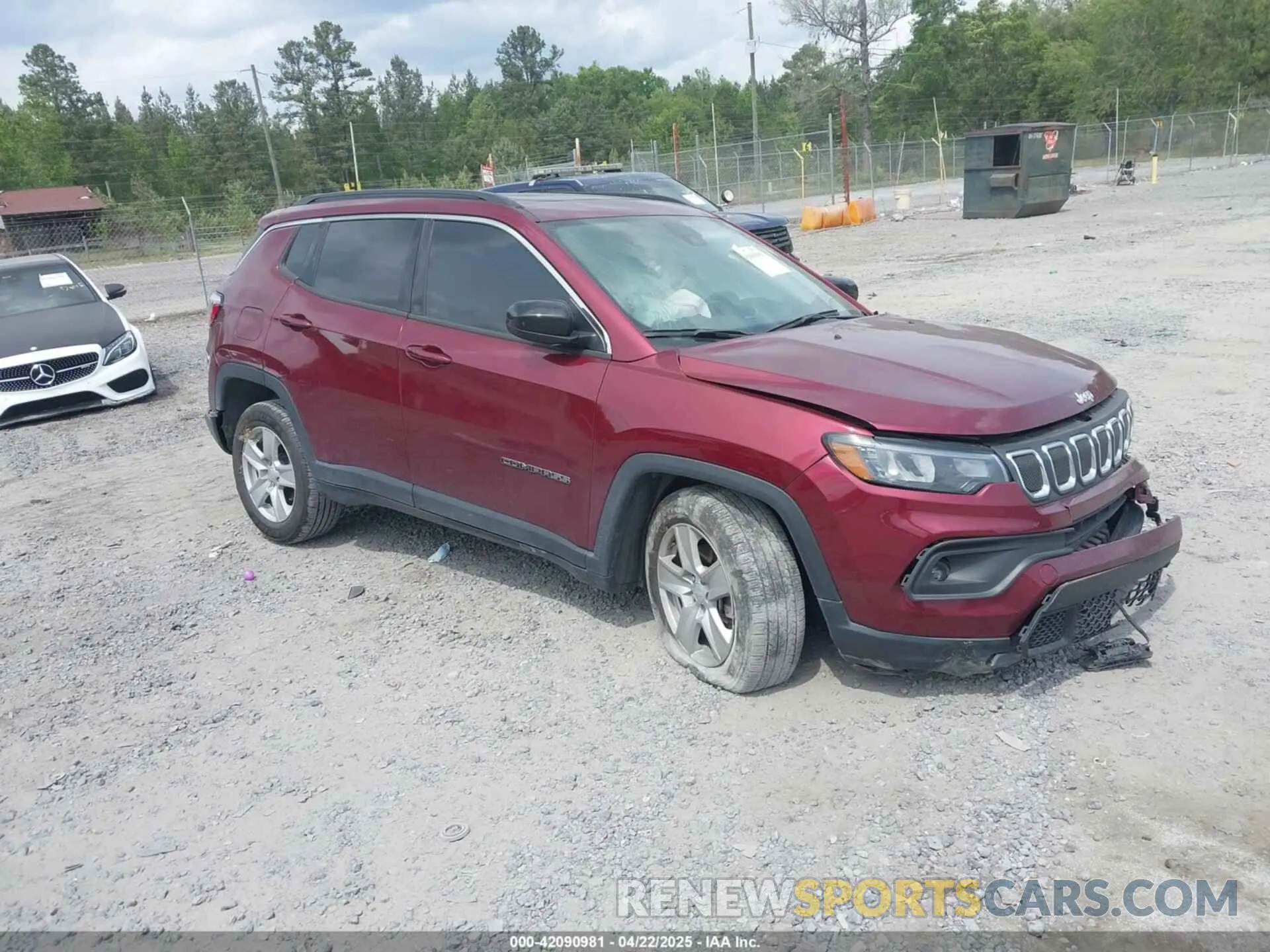 1 Photograph of a damaged car 3C4NJCBB9NT187445 JEEP COMPASS 2022