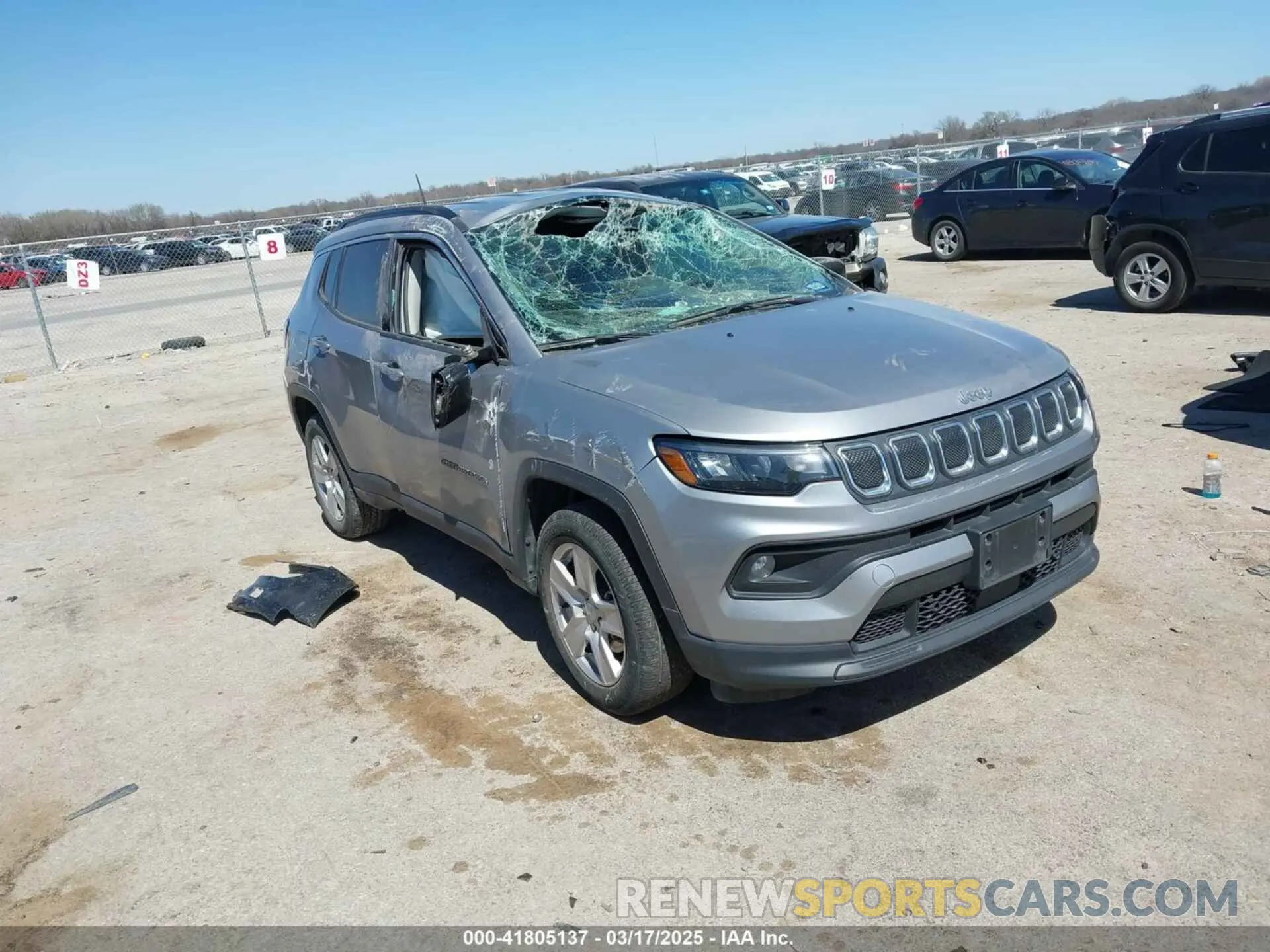 1 Photograph of a damaged car 3C4NJCBB9NT192421 JEEP COMPASS 2022