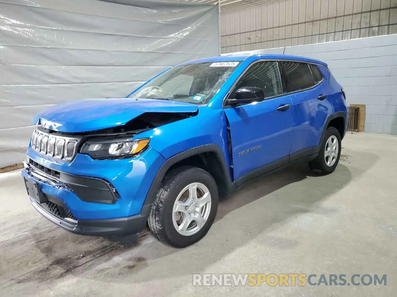 1 Photograph of a damaged car 3C4NJDAB0NT221070 JEEP COMPASS 2022