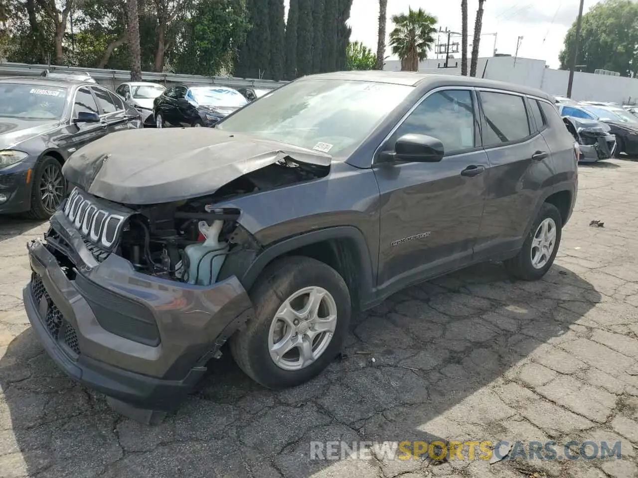 1 Photograph of a damaged car 3C4NJDAB9NT144165 JEEP COMPASS 2022