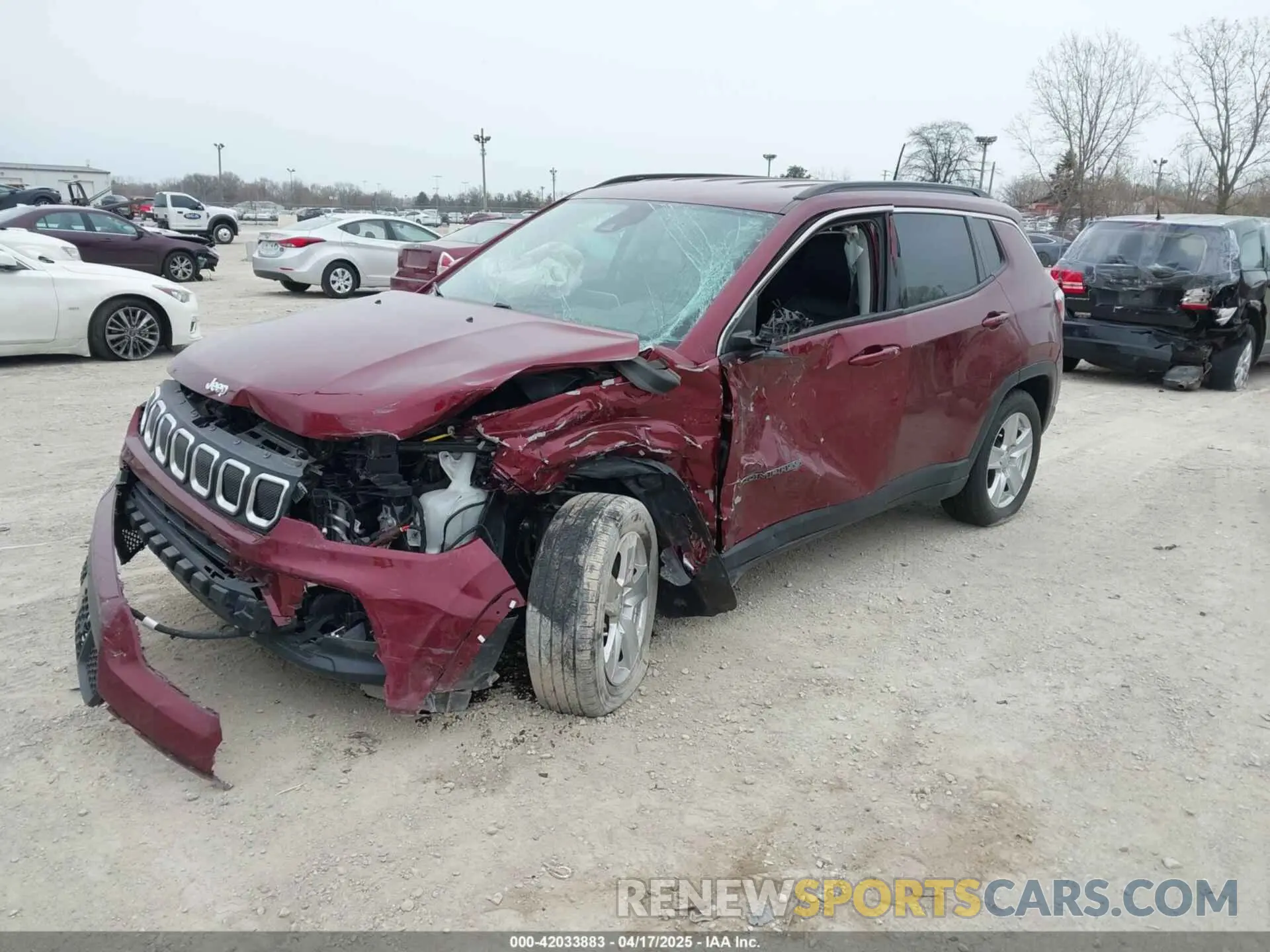 2 Photograph of a damaged car 3C4NJDBB1NT110087 JEEP COMPASS 2022
