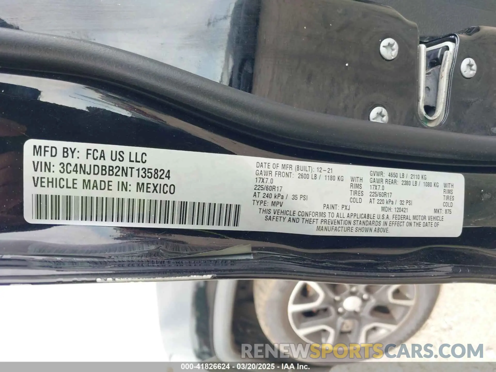 9 Photograph of a damaged car 3C4NJDBB2NT135824 JEEP COMPASS 2022