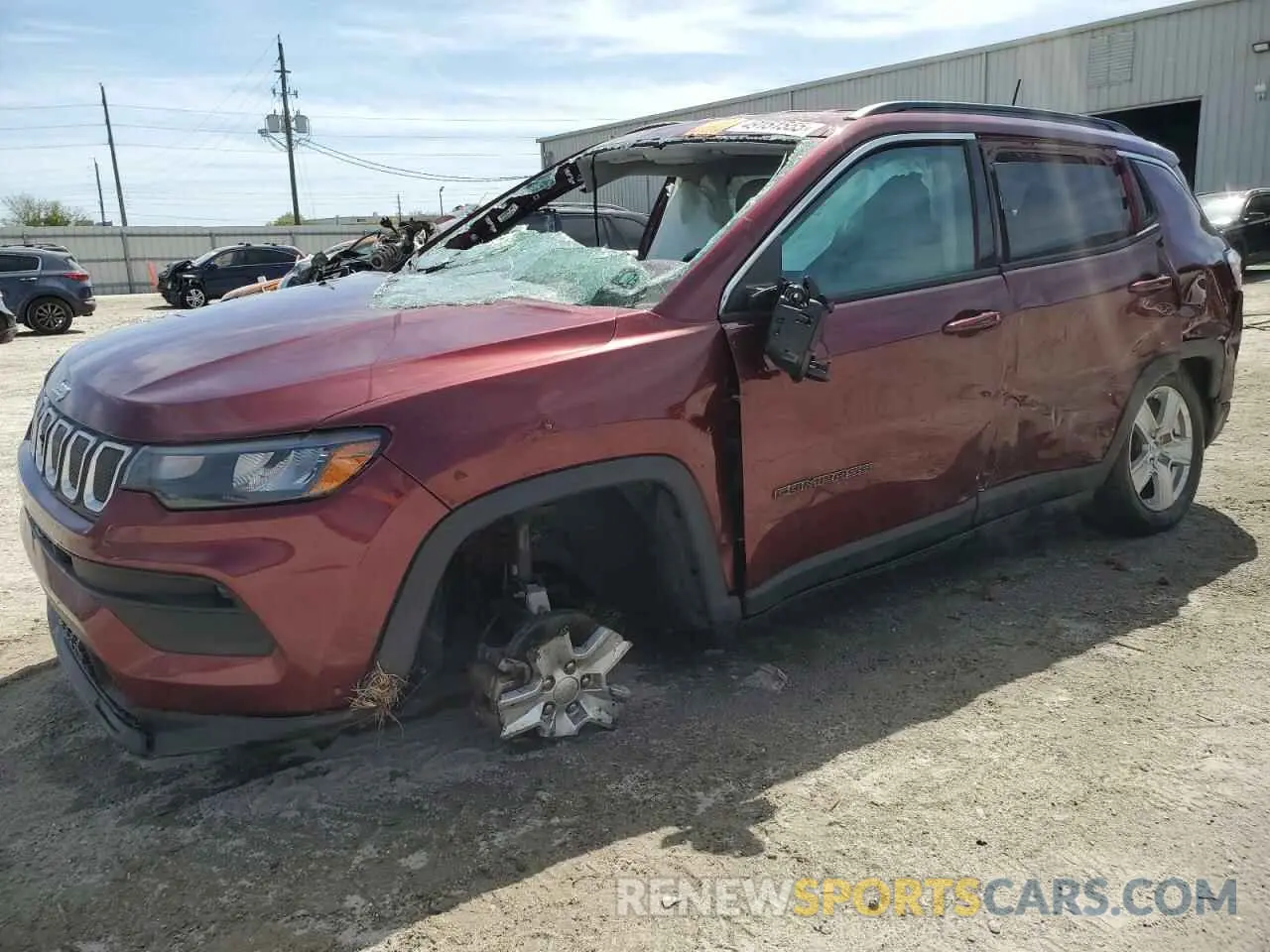 1 Photograph of a damaged car 3C4NJDBB3NT122001 JEEP COMPASS 2022