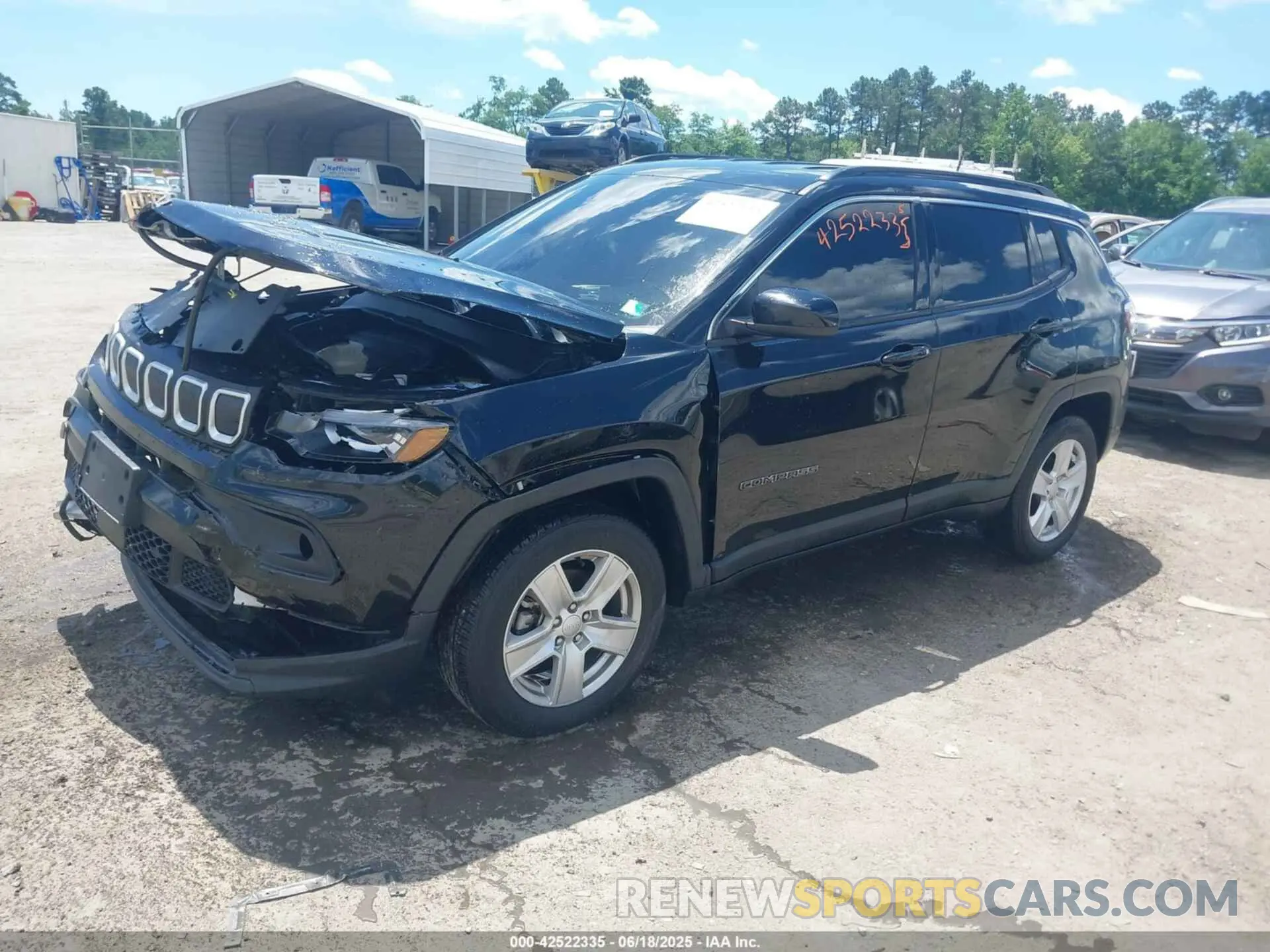 2 Photograph of a damaged car 3C4NJDBB3NT140305 JEEP COMPASS 2022