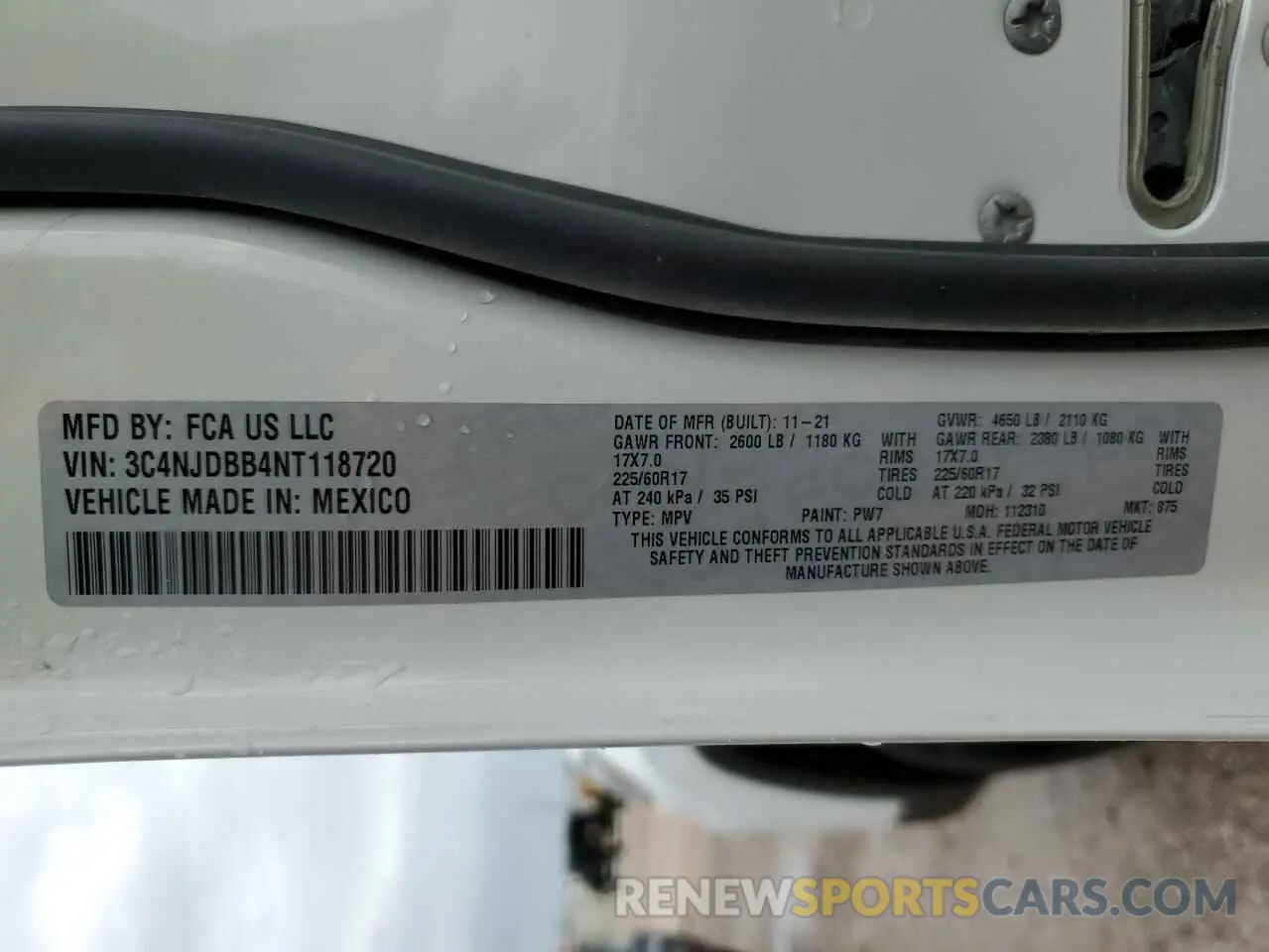 13 Photograph of a damaged car 3C4NJDBB4NT118720 JEEP COMPASS 2022
