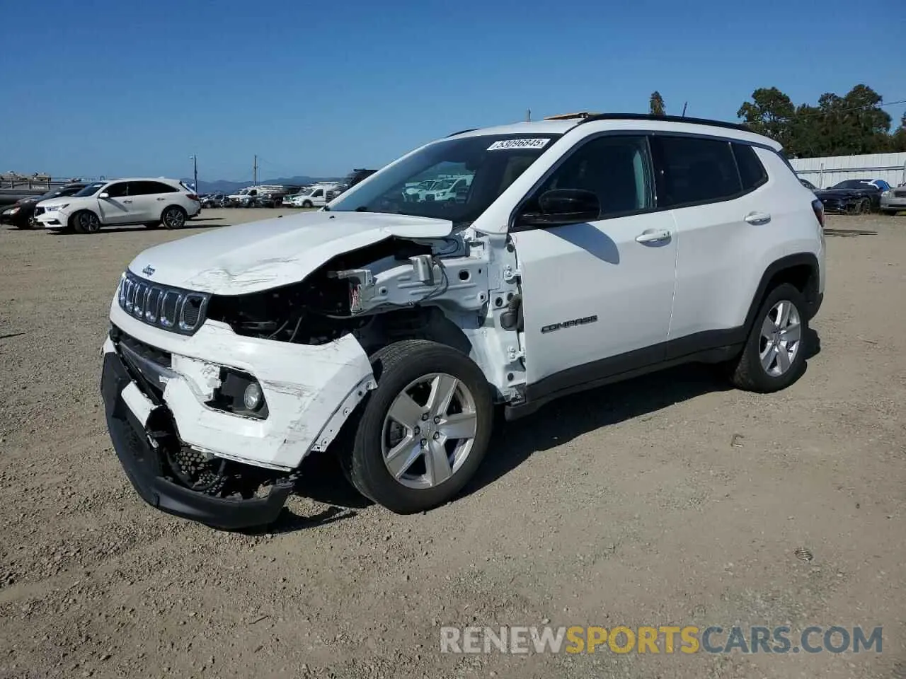 1 Photograph of a damaged car 3C4NJDBB5NT166176 JEEP COMPASS 2022