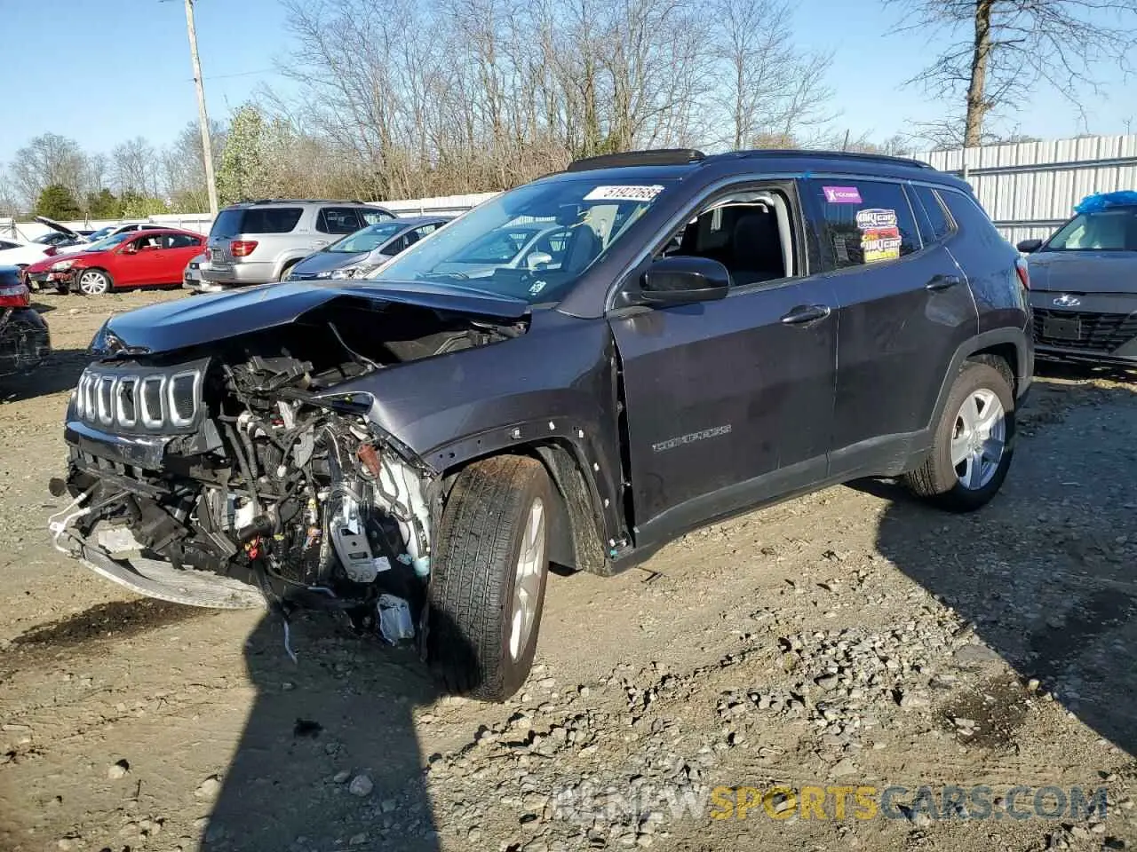1 Photograph of a damaged car 3C4NJDBB6NT107119 JEEP COMPASS 2022