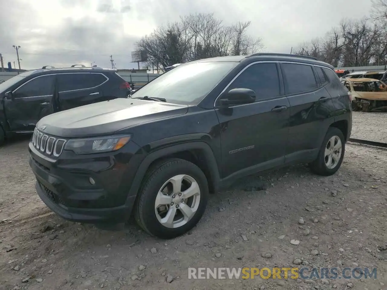 1 Photograph of a damaged car 3C4NJDBB6NT124048 JEEP COMPASS 2022