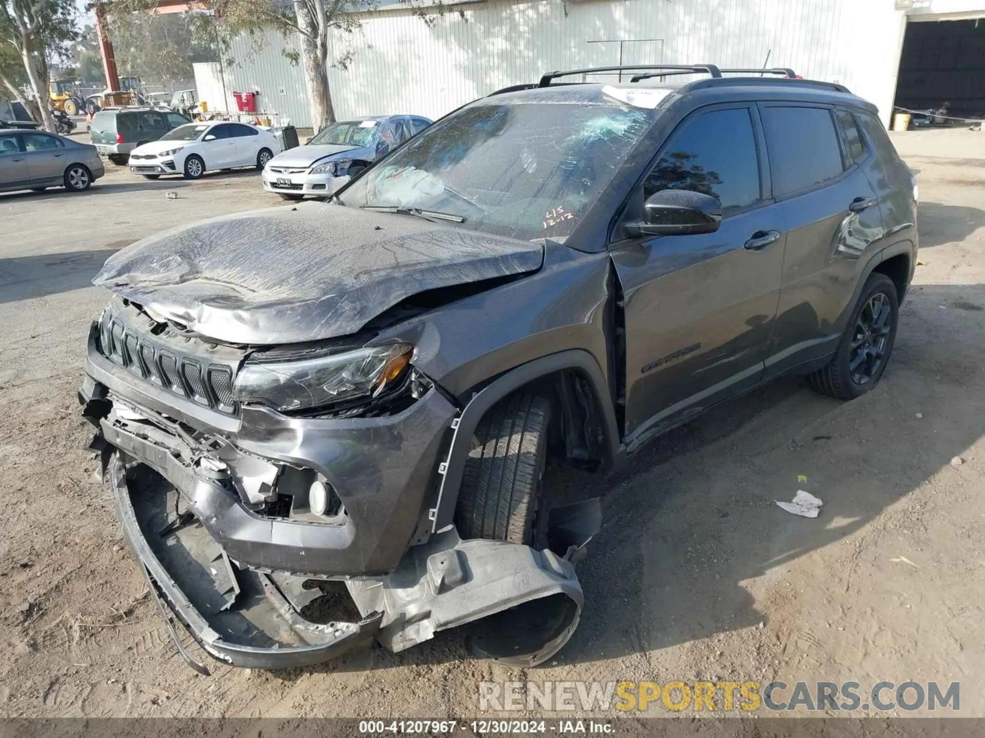 2 Photograph of a damaged car 3C4NJDBB6NT227843 JEEP COMPASS 2022