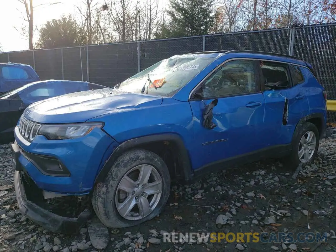 1 Photograph of a damaged car 3C4NJDBB7NT122230 JEEP COMPASS 2022