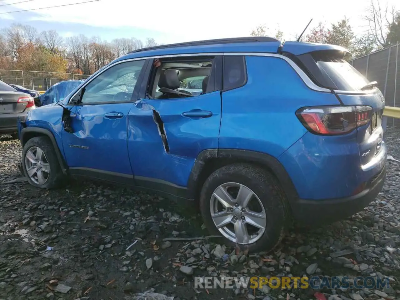 2 Photograph of a damaged car 3C4NJDBB7NT122230 JEEP COMPASS 2022