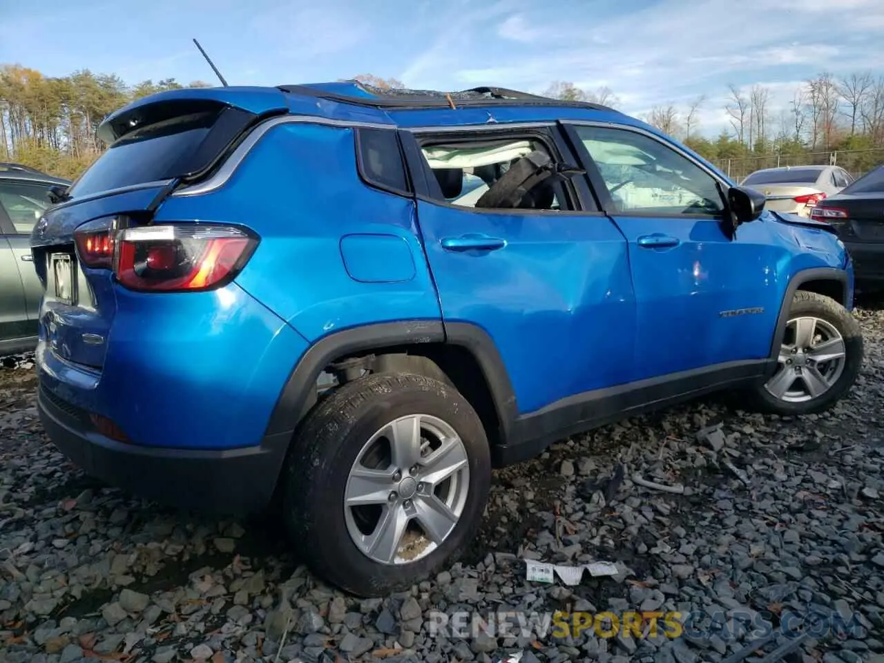 3 Photograph of a damaged car 3C4NJDBB7NT122230 JEEP COMPASS 2022