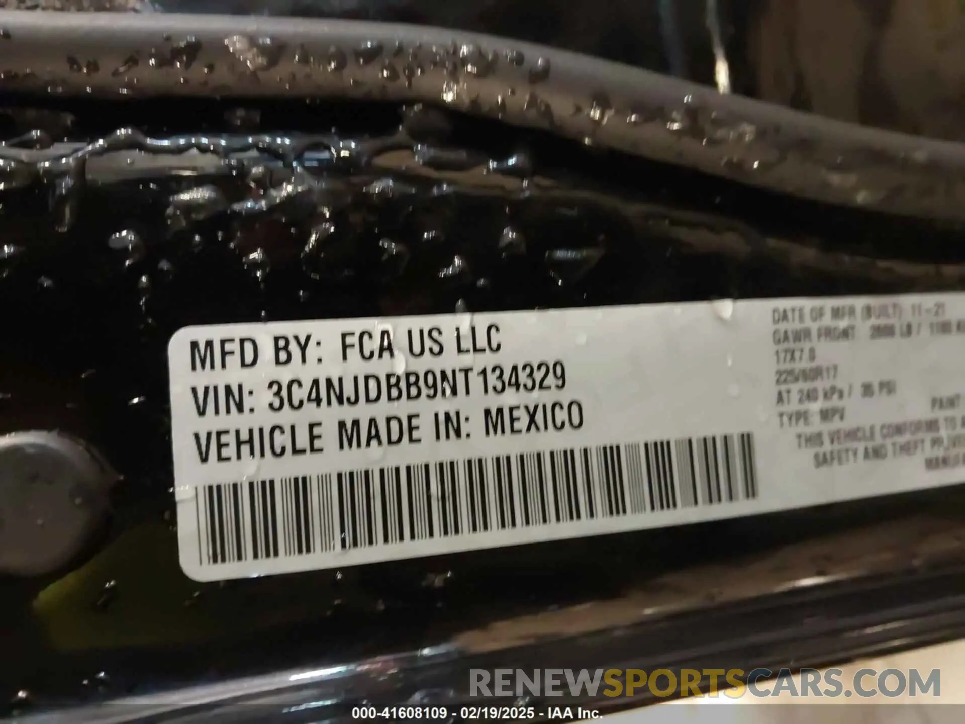 9 Photograph of a damaged car 3C4NJDBB9NT134329 JEEP COMPASS 2022