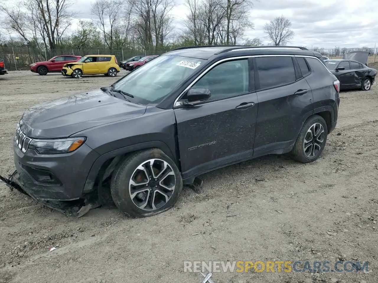 1 Photograph of a damaged car 3C4NJDCB0NT105364 JEEP COMPASS 2022