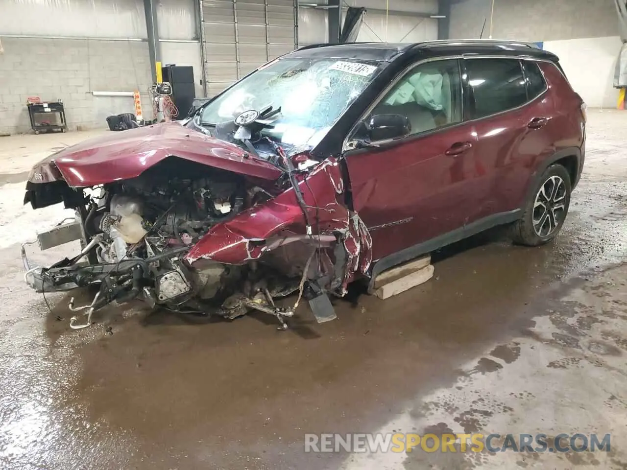 1 Photograph of a damaged car 3C4NJDCB0NT180307 JEEP COMPASS 2022