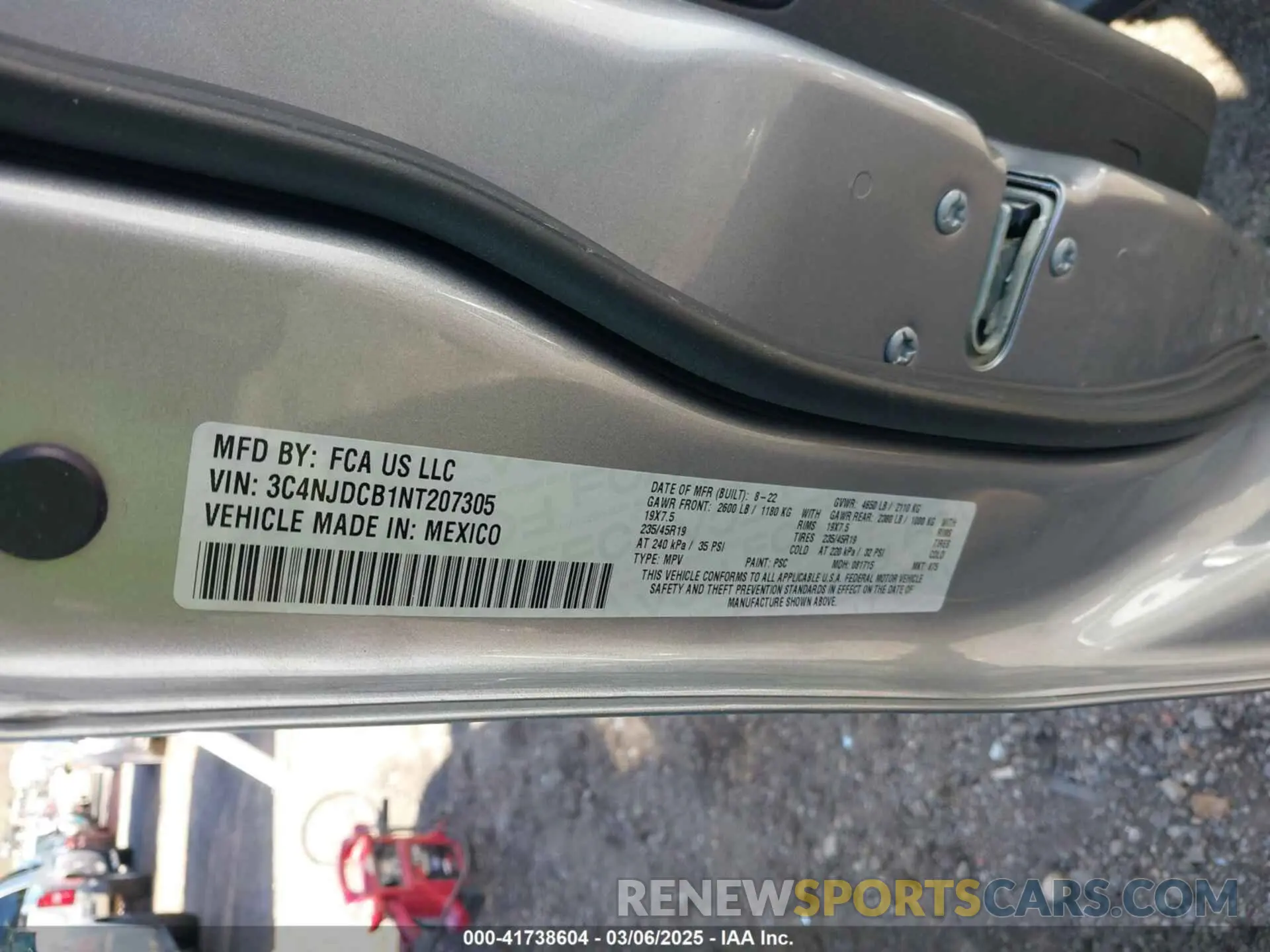 9 Photograph of a damaged car 3C4NJDCB1NT207305 JEEP COMPASS 2022