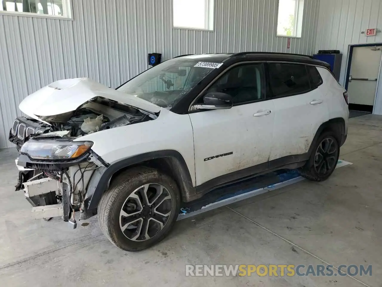 1 Photograph of a damaged car 3C4NJDCB2NT114678 JEEP COMPASS 2022