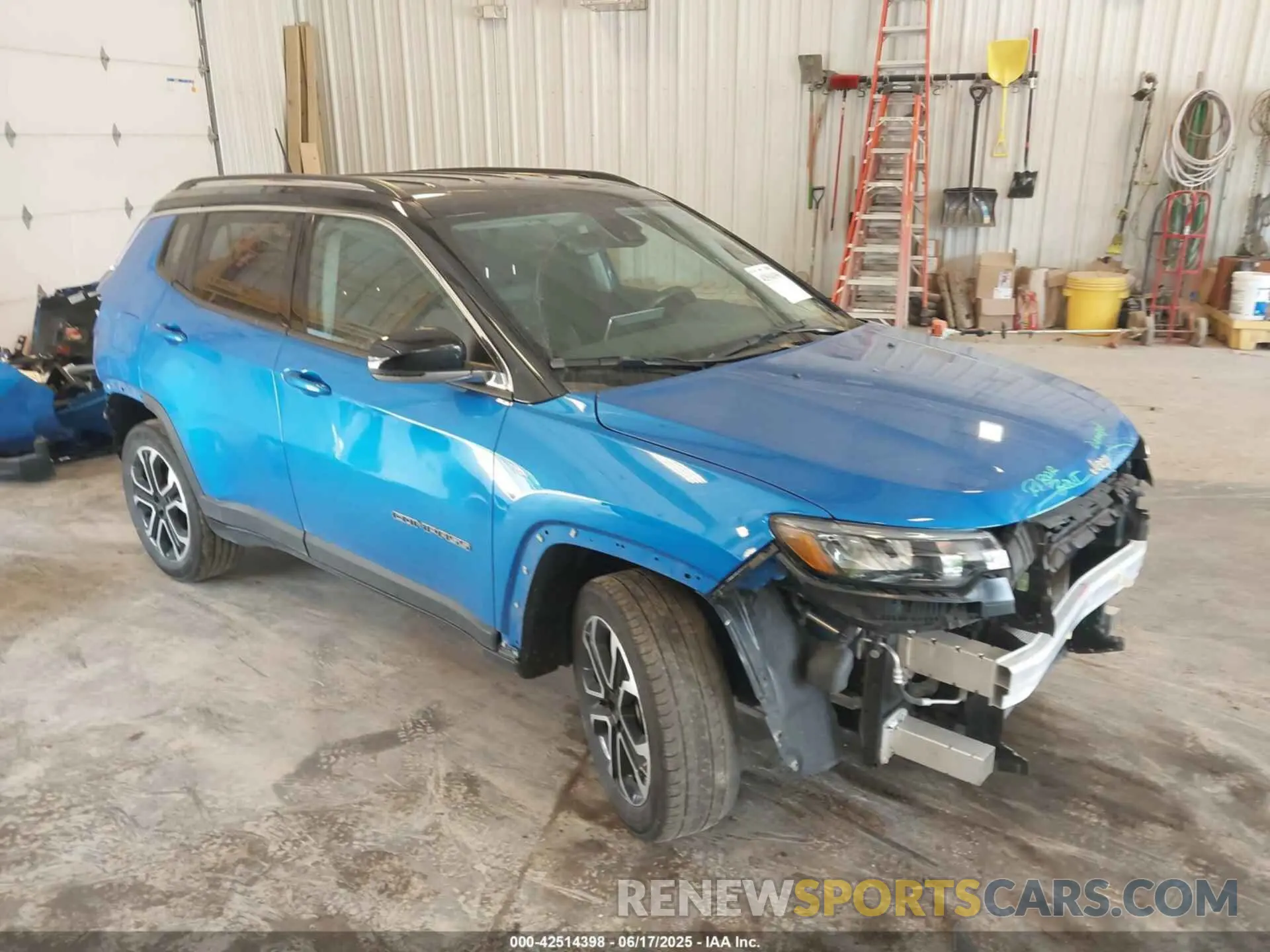 1 Photograph of a damaged car 3C4NJDCB4NT171609 JEEP COMPASS 2022