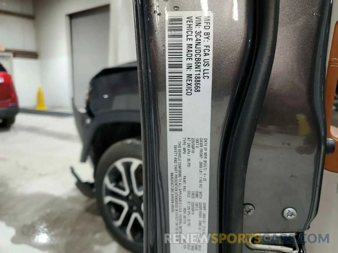13 Photograph of a damaged car 3C4NJDCB6NT188668 JEEP COMPASS 2022