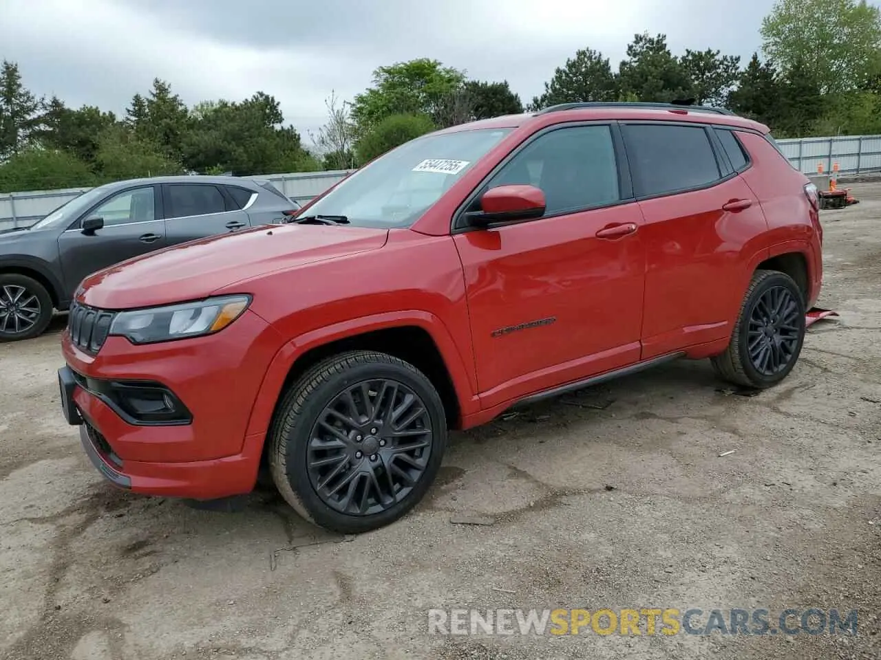 1 Photograph of a damaged car 3C4NJDCB9NT136404 JEEP COMPASS 2022