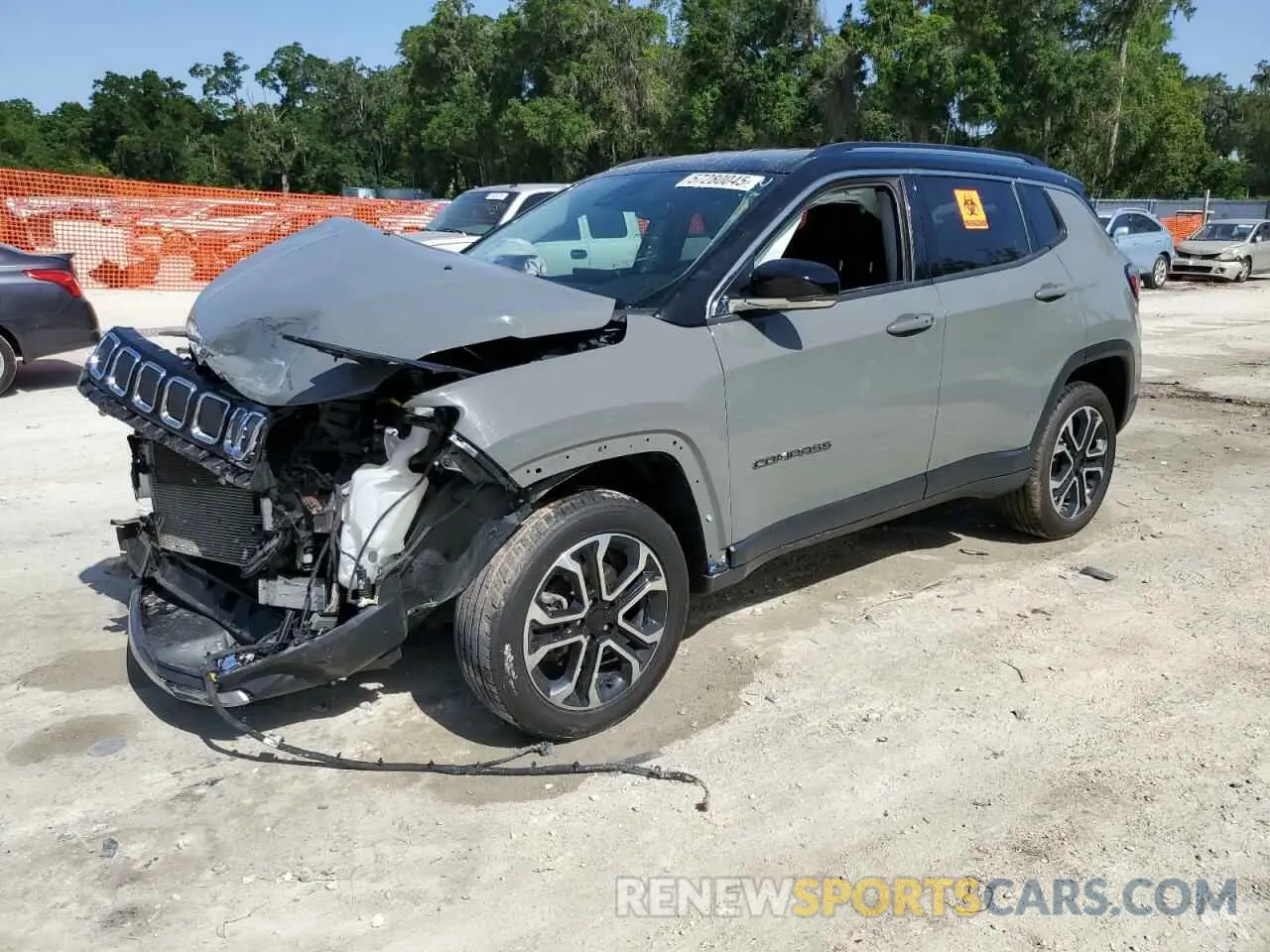 1 Photograph of a damaged car 3C4NJDCB9NT146236 JEEP COMPASS 2022