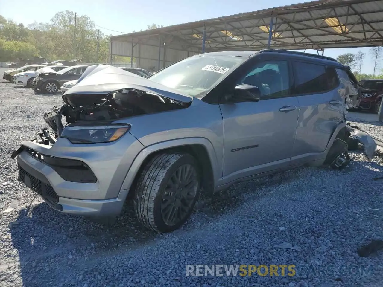 1 Photograph of a damaged car 3C4NJDCBXNT170044 JEEP COMPASS 2022