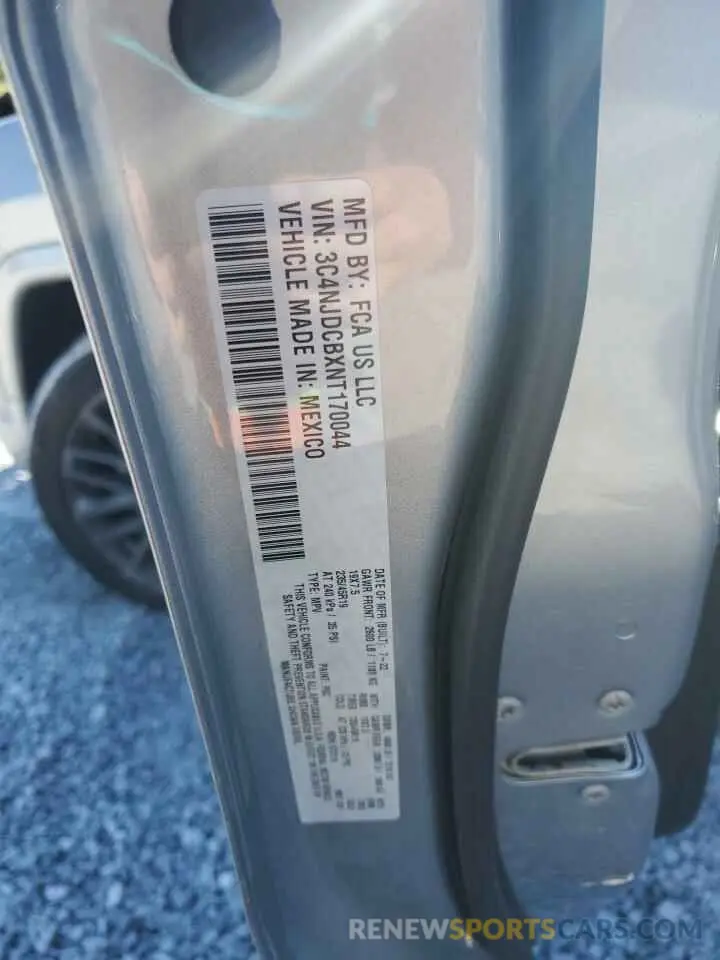 15 Photograph of a damaged car 3C4NJDCBXNT170044 JEEP COMPASS 2022