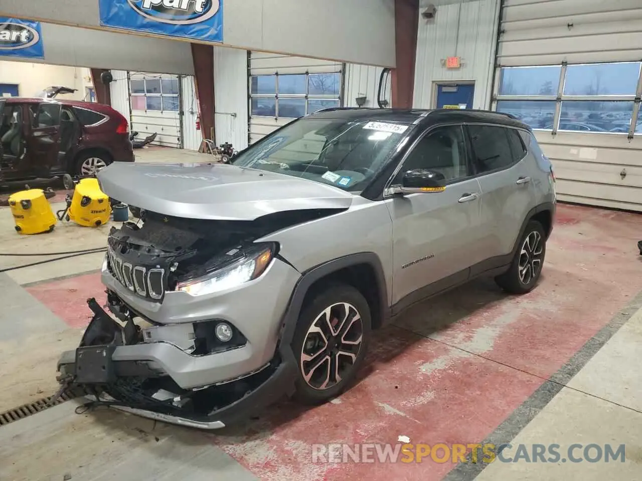 1 Photograph of a damaged car 3C4NJDCBXNT187331 JEEP COMPASS 2022