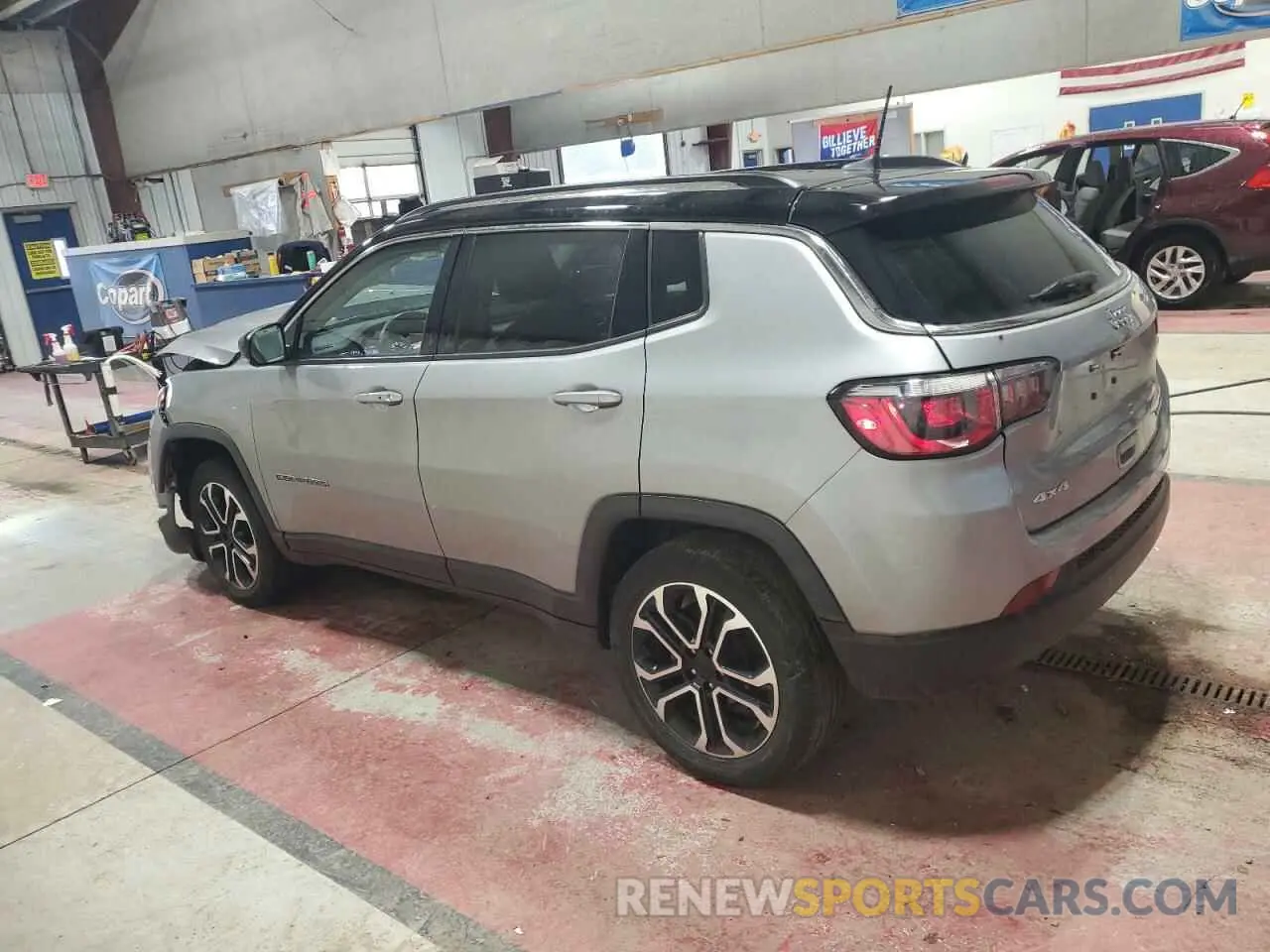2 Photograph of a damaged car 3C4NJDCBXNT187331 JEEP COMPASS 2022