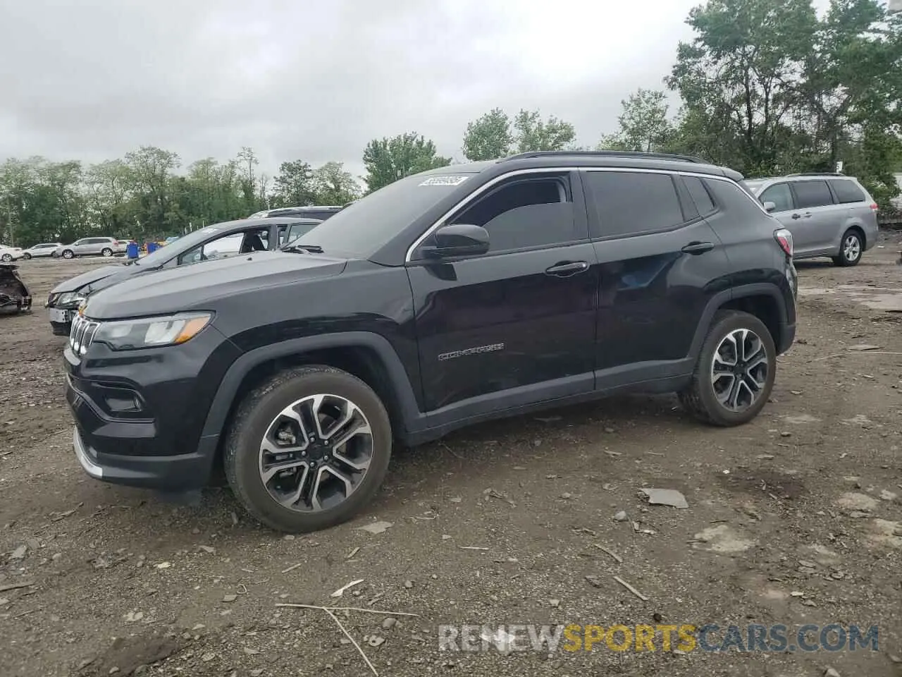 1 Photograph of a damaged car 3C4NJDCBXNT194943 JEEP COMPASS 2022