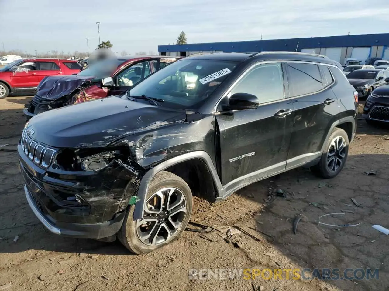 1 Photograph of a damaged car 3C4NJDCBXNT197647 JEEP COMPASS 2022