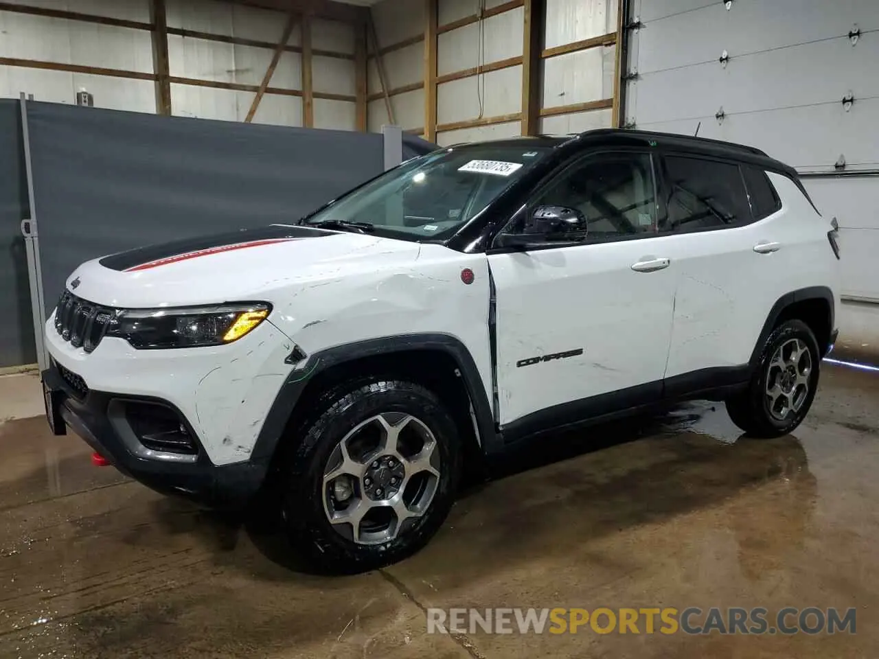 1 Photograph of a damaged car 3C4NJDDB0NT222392 JEEP COMPASS 2022