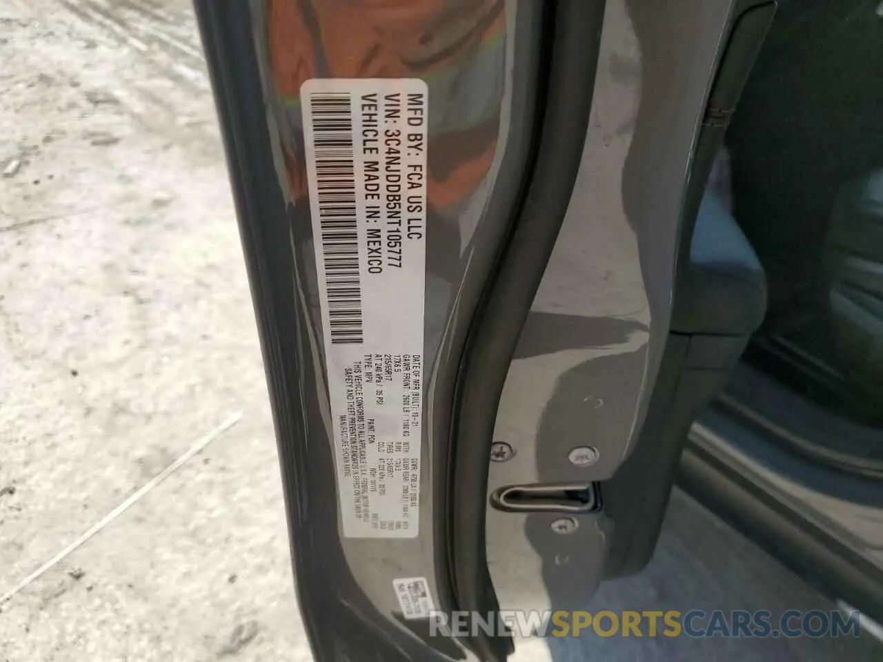 12 Photograph of a damaged car 3C4NJDDB5NT105777 JEEP COMPASS 2022