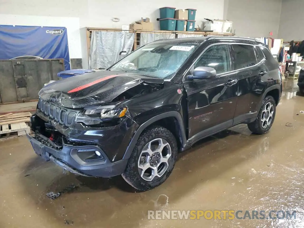 1 Photograph of a damaged car 3C4NJDDB5NT148368 JEEP COMPASS 2022