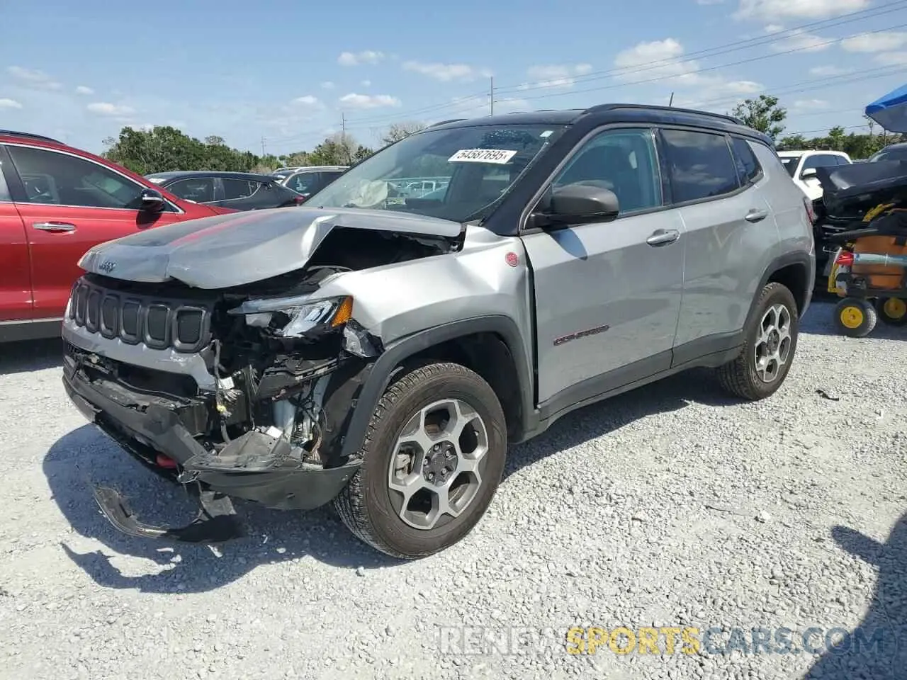 1 Photograph of a damaged car 3C4NJDDB8NT101366 JEEP COMPASS 2022