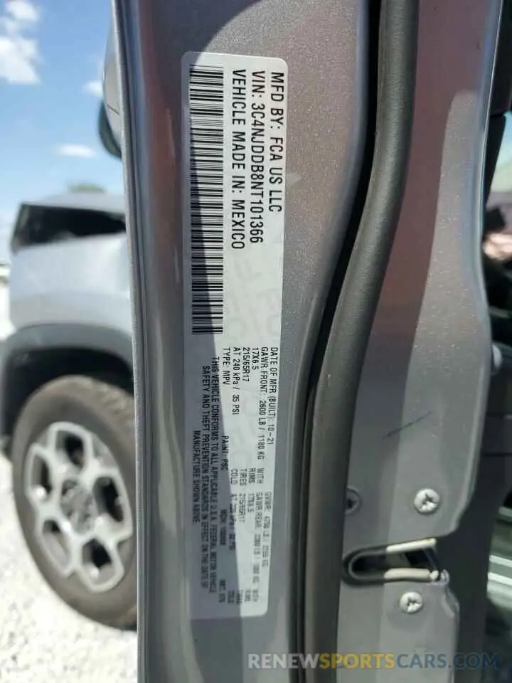 13 Photograph of a damaged car 3C4NJDDB8NT101366 JEEP COMPASS 2022