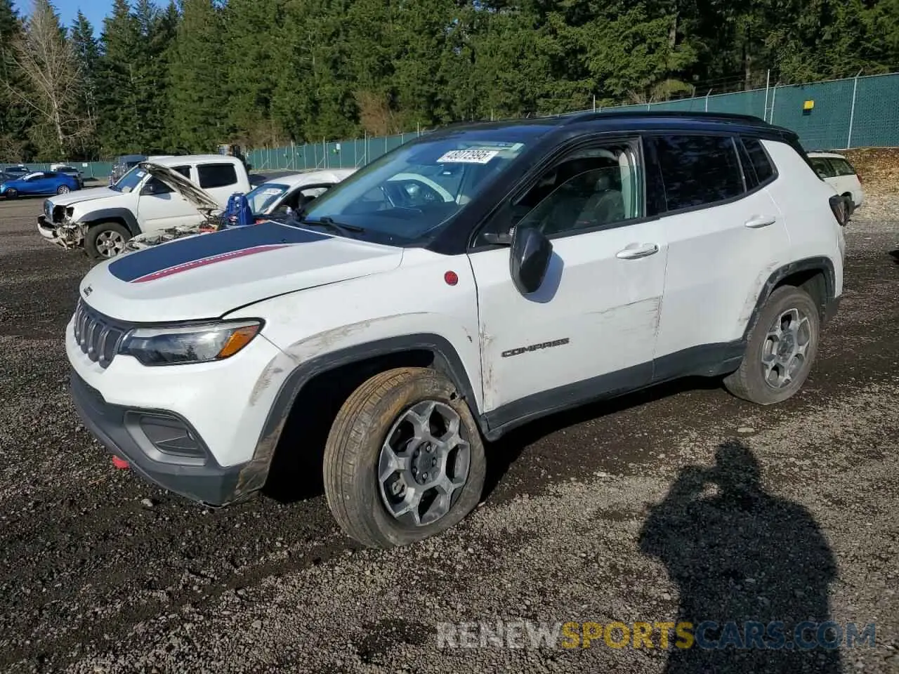 1 Photograph of a damaged car 3C4NJDDB8NT219448 JEEP COMPASS 2022