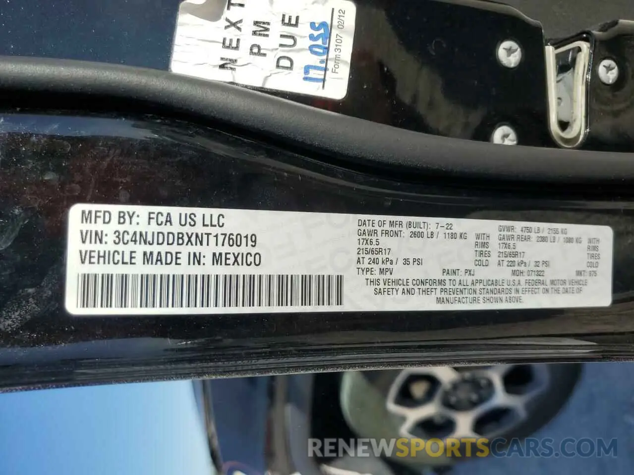 14 Photograph of a damaged car 3C4NJDDBXNT176019 JEEP COMPASS 2022
