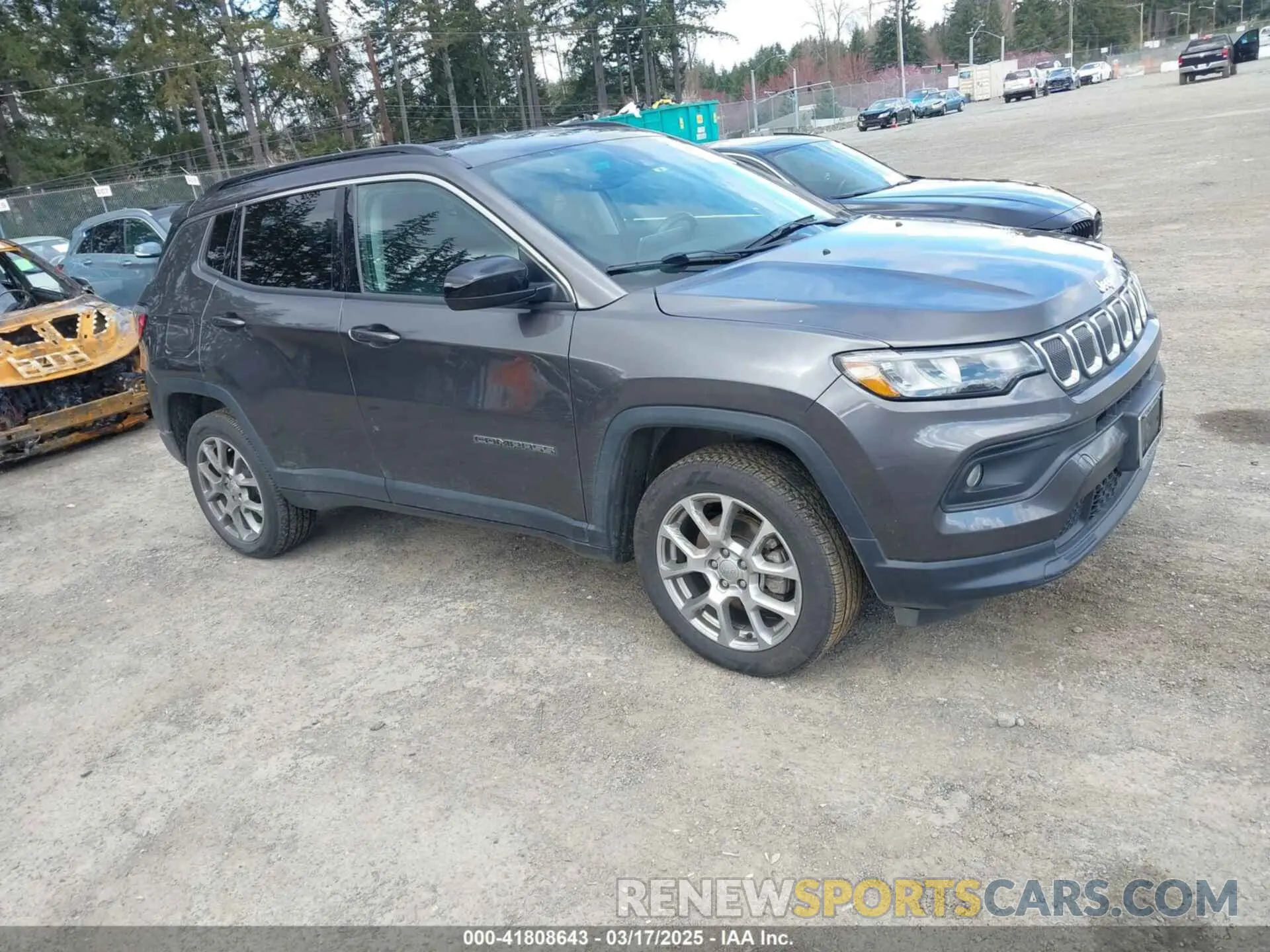 1 Photograph of a damaged car 3C4NJDFB3NT214607 JEEP COMPASS 2022