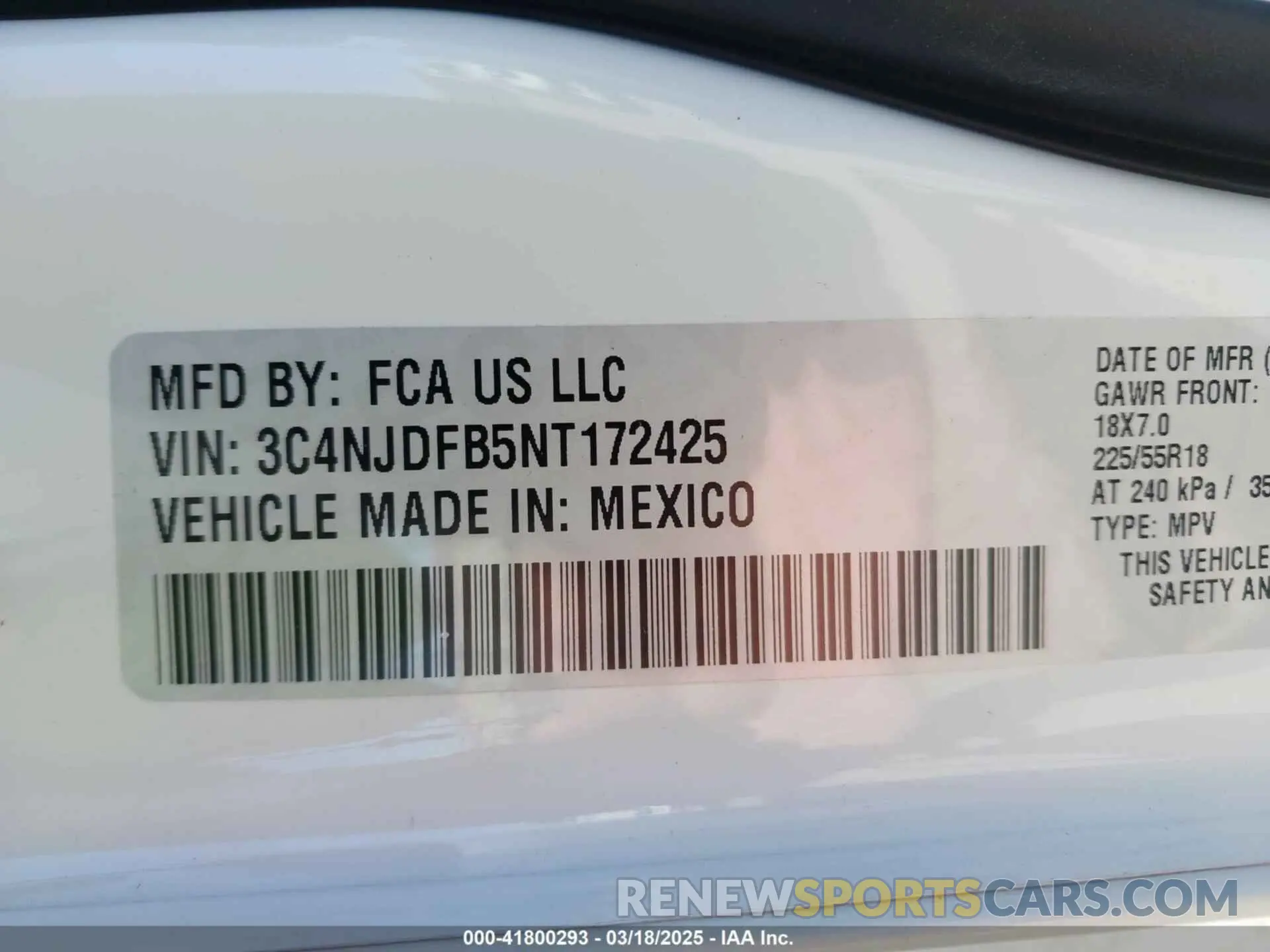 9 Photograph of a damaged car 3C4NJDFB5NT172425 JEEP COMPASS 2022