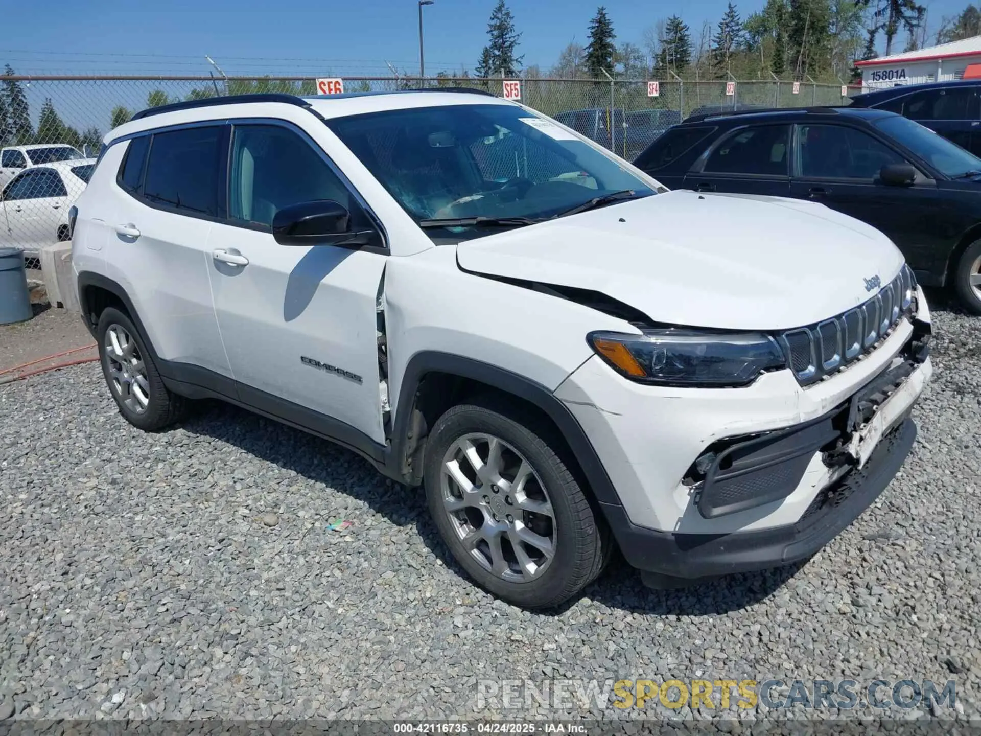 1 Photograph of a damaged car 3C4NJDFB6NT164933 JEEP COMPASS 2022