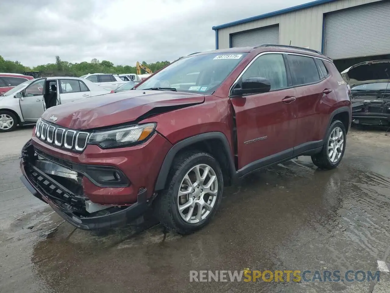 1 Photograph of a damaged car 3C4NJDFB8NT118522 JEEP COMPASS 2022