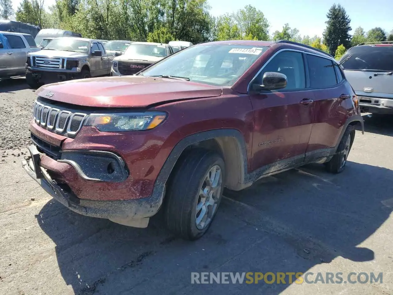 1 Photograph of a damaged car 3C4NJDFB8NT157868 JEEP COMPASS 2022