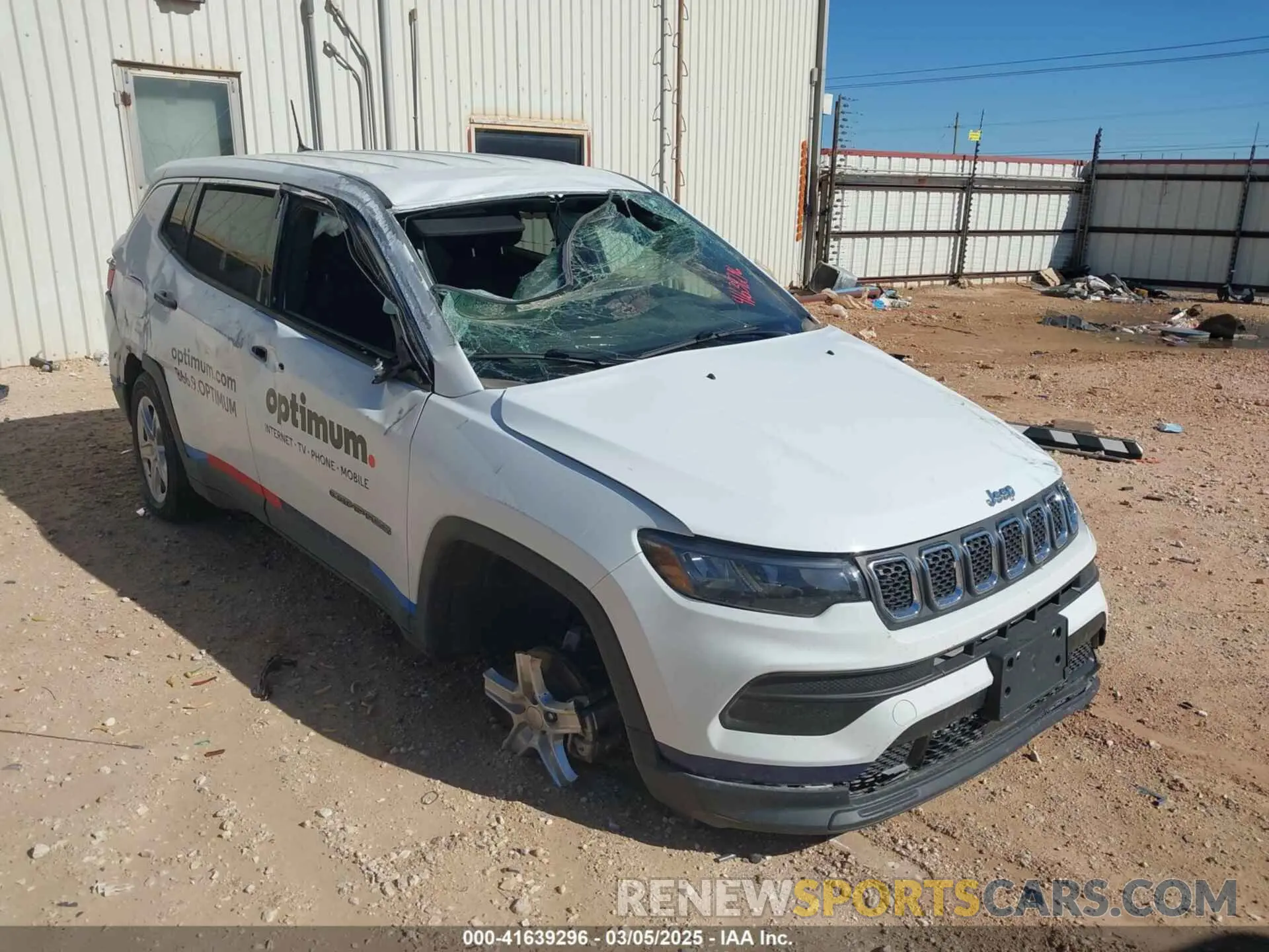 1 Photograph of a damaged car 3C4NJDAN8PT564612 JEEP COMPASS 2023