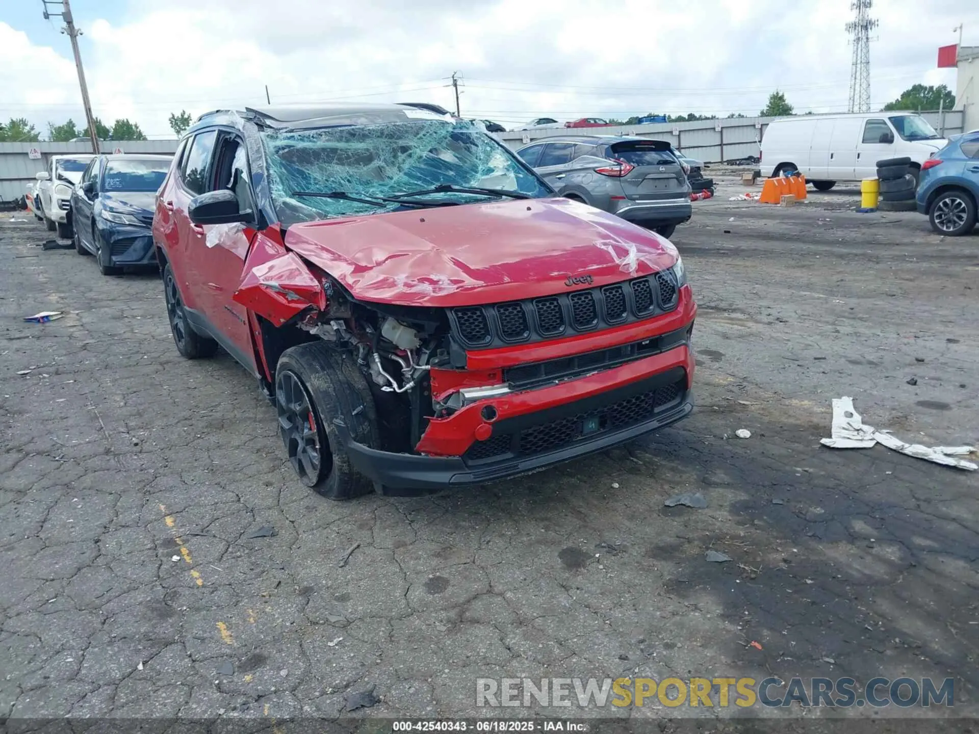 1 Photograph of a damaged car 3C4NJDBN2PT532561 JEEP COMPASS 2023