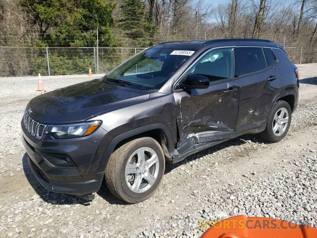 1 Photograph of a damaged car 3C4NJDBN4PT508245 JEEP COMPASS 2023