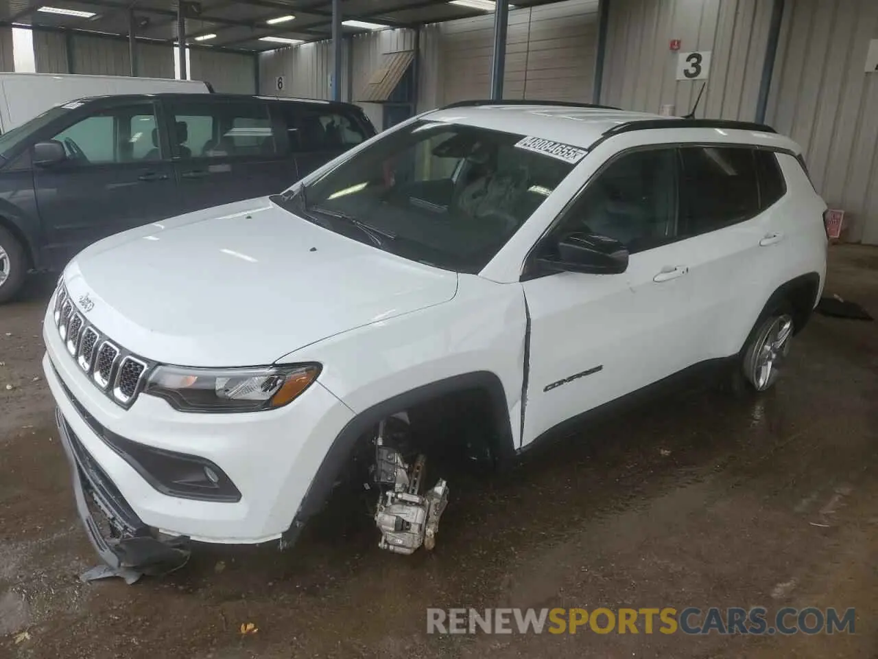 1 Photograph of a damaged car 3C4NJDBN7PT567015 JEEP COMPASS 2023