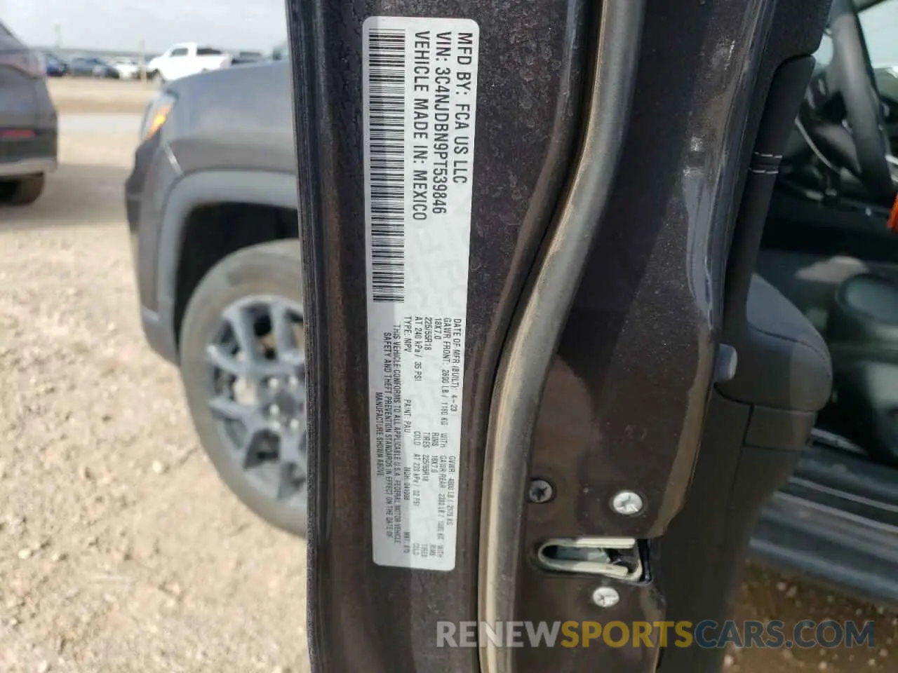 14 Photograph of a damaged car 3C4NJDBN9PT539846 JEEP COMPASS 2023